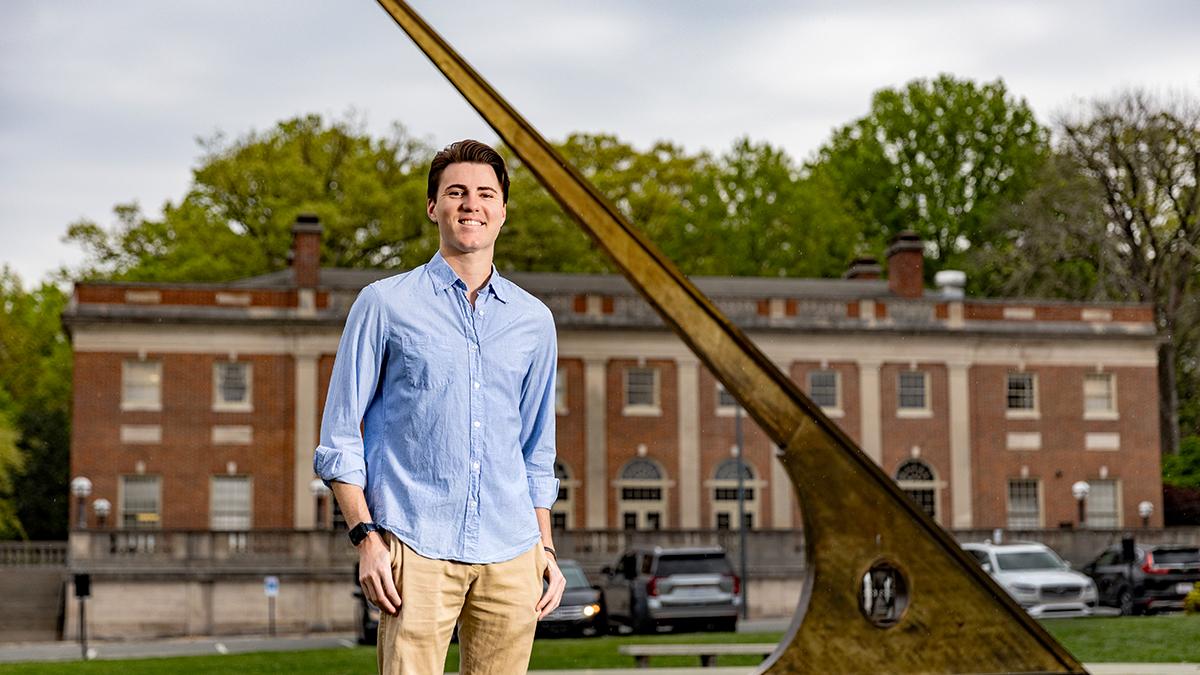 Chris Link in front of University observatory.